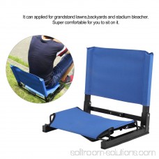 Portable Folding Stadium Bleacher Cushion Chair With Back and Padded Seat For Grandstand Lawns Backyards,Black 568977451
